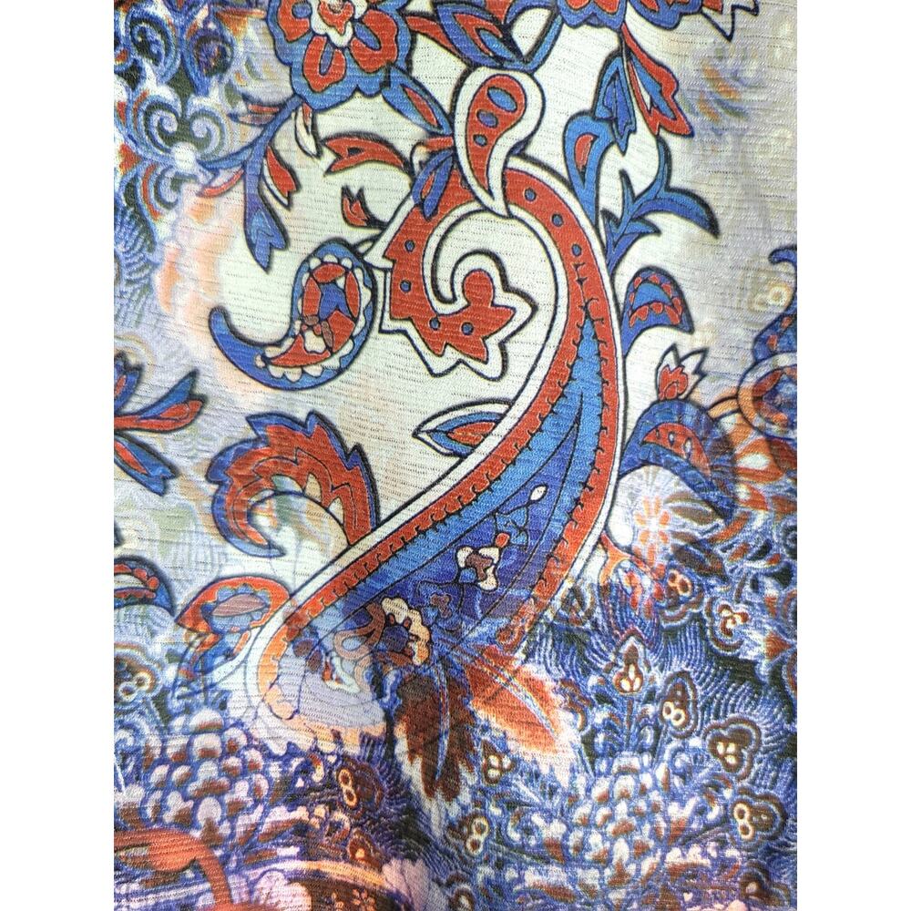 APT. 9 Patriotic Red White Blue Paisley 4th of July Rhinestone Blouse Size L - Picture 9 of 12